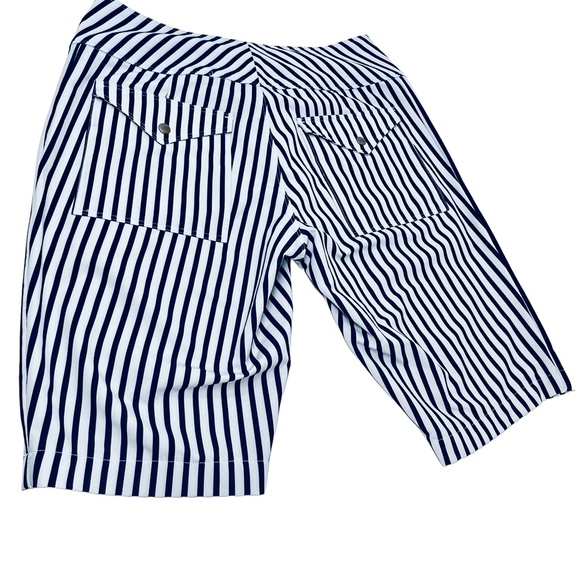Jofit women's navy stripe bermuda length golf shorts size 2 ⛳️ - Picture 7 of 8